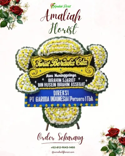 Papan Bunga Duka di Ome